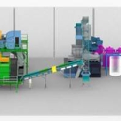 Automated line for sorting 3D plastic waste - PET bottles.